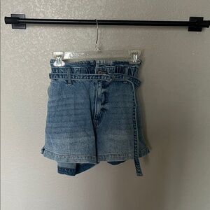 Maurices Light Blue Jean Shorts with Belt